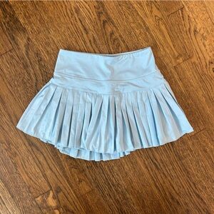 Gold Hinge Light Blue Pleated Women's Skirt